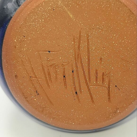 Hand Crafted Cobalt Blue Pottery Tulip Vase, By H.Franklin - Picture 4 of 8